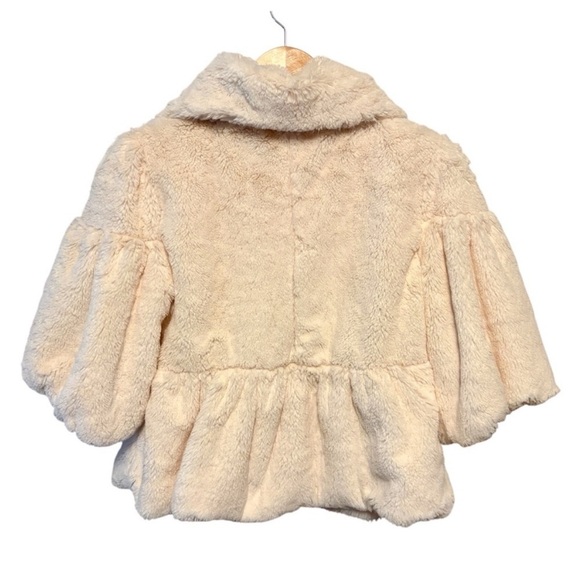 Vintage Y2K Cream Faux Fur Lined Jacket Cropped length by Forever size Small - Picture 5 of 14
